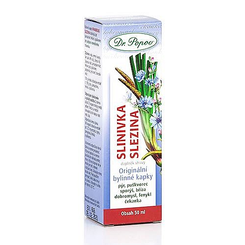 Slinivka - slezina, originální bylinné kapky Dr. Popov