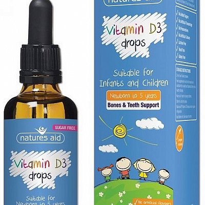 Natures Aid Vitamín D3 Drops 400 IU 50 ml