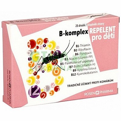 Rosen B-komplex REPELENT pro děti 25 dražé